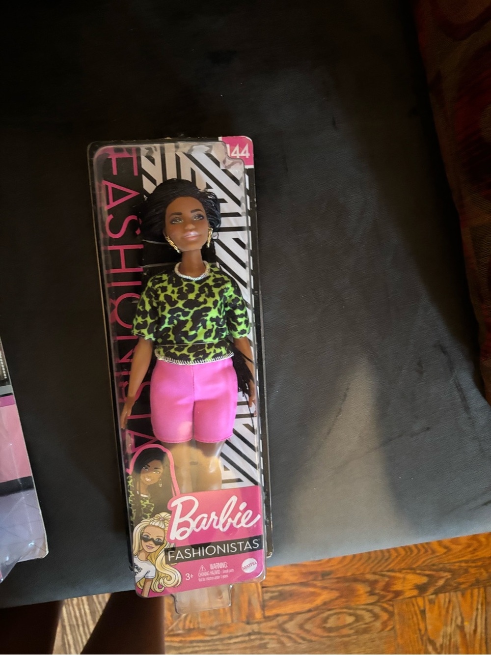 Barbie Fashionistas Doll - Black Hair, Neon Green & Hot Pink Outfit